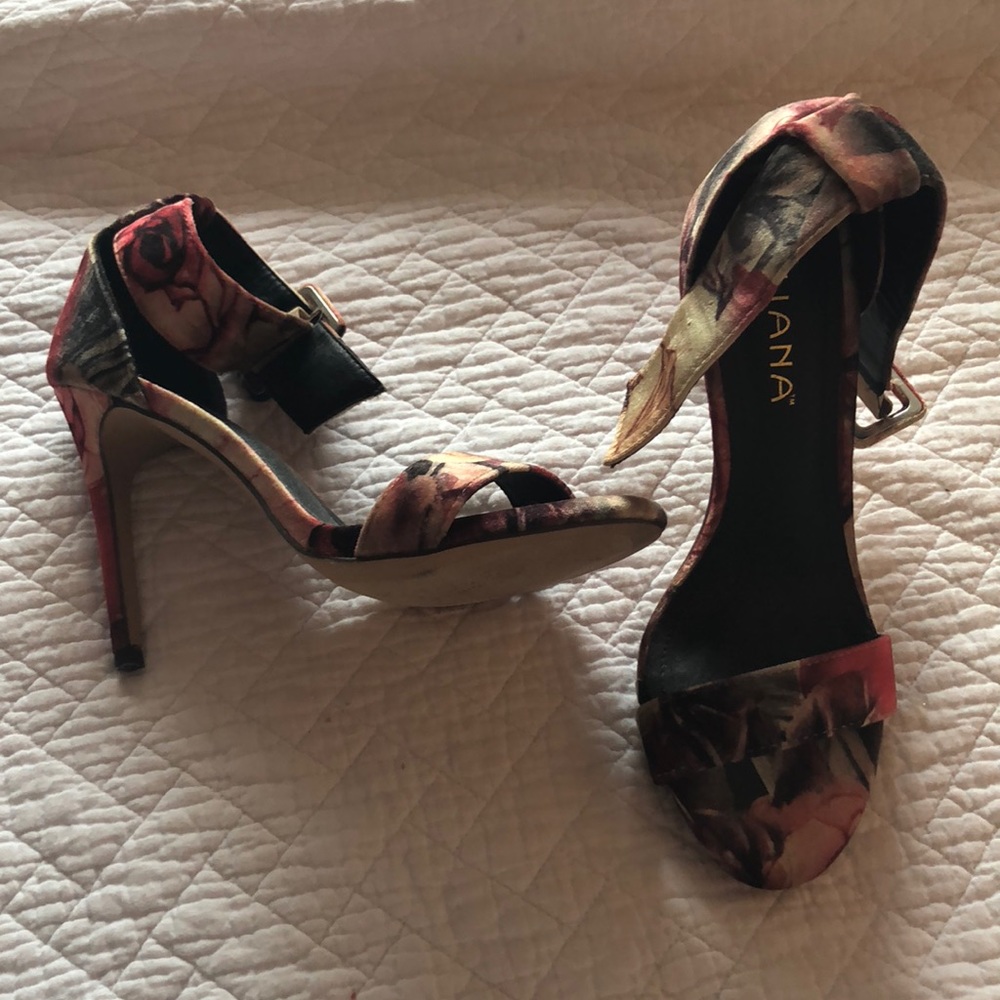 Velvet Flower heels